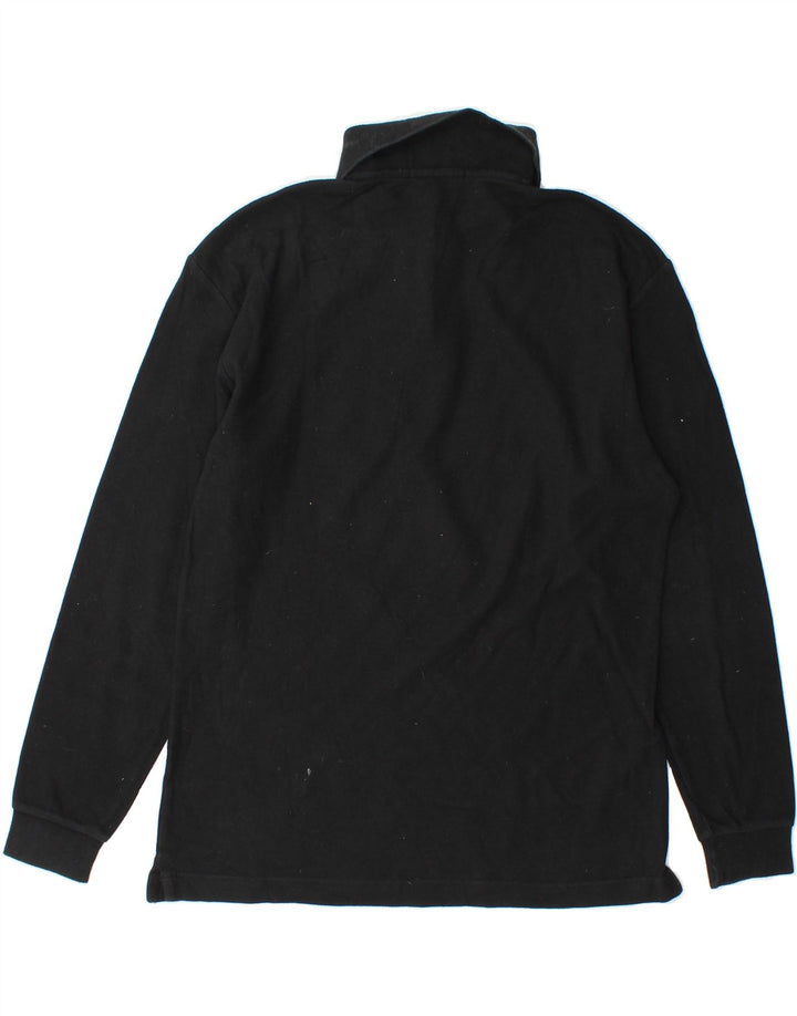 FILA Mens Long Sleeve Polo Shirt IT 46 Small Black Vintage Fila and Second-Hand Fila from Messina Hembry 