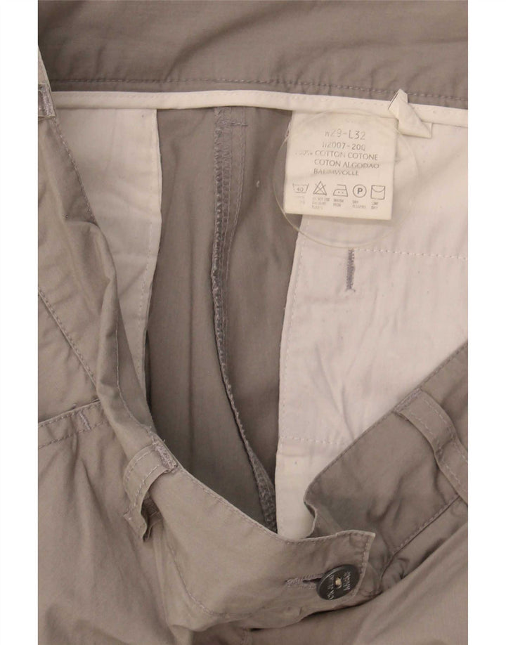 Calvin Klein Womens Straight Cargo Trousers W29 L32 Grey Cotton