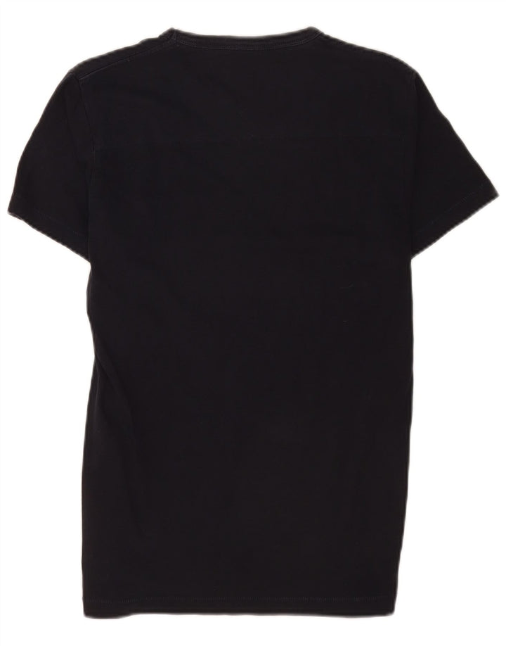 French Connection Womens T-Shirt Top UK 12 Medium Black Cotton
