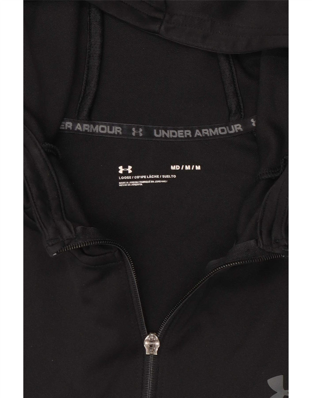Under Armour Mens Zip Hoodie Sweater Medium Black