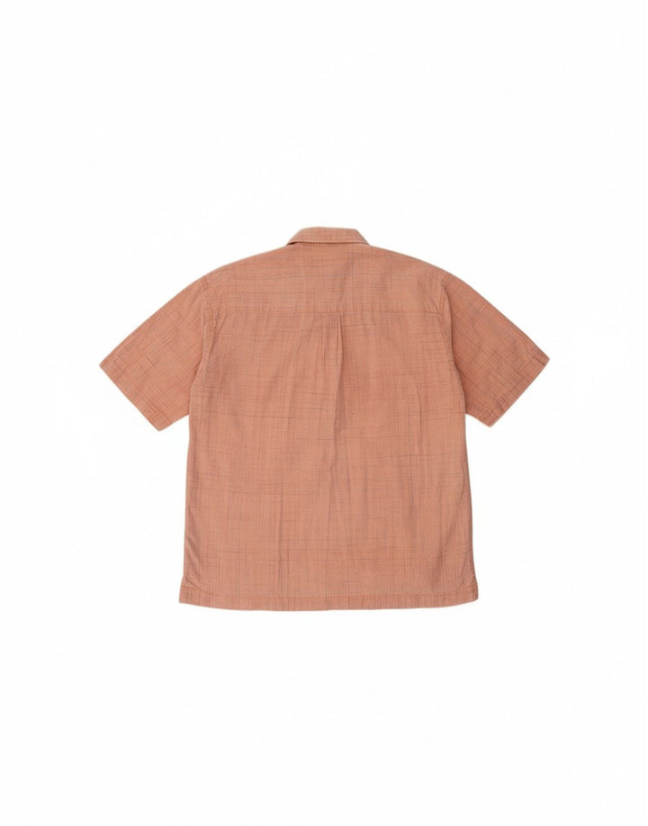 KAPPA Mens Short Sleeve Shirt Medium Orange Flecked Cotton Vintage Kappa and Second-Hand Kappa from Messina Hembry 