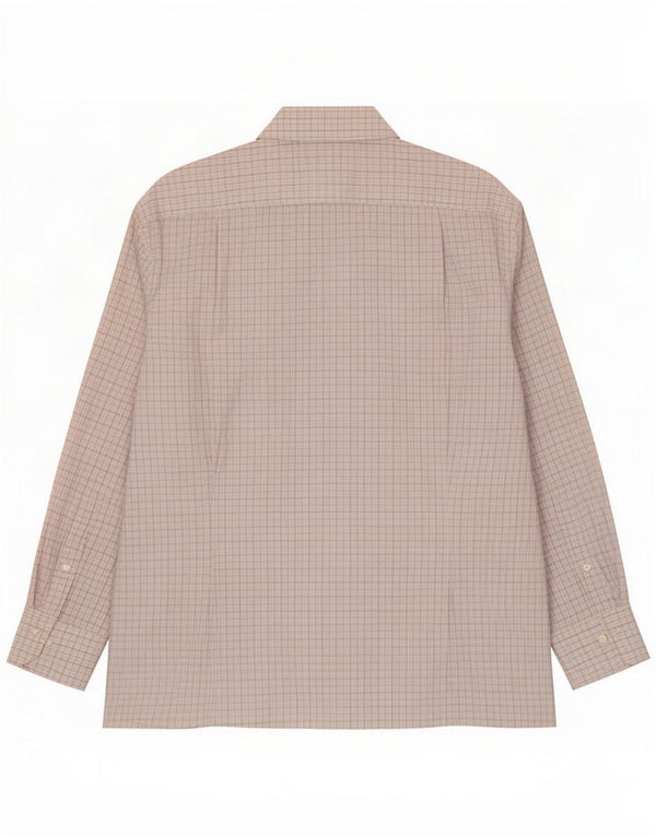 Hugo Boss Mens Shirt Size 17 XL White Check Cotton