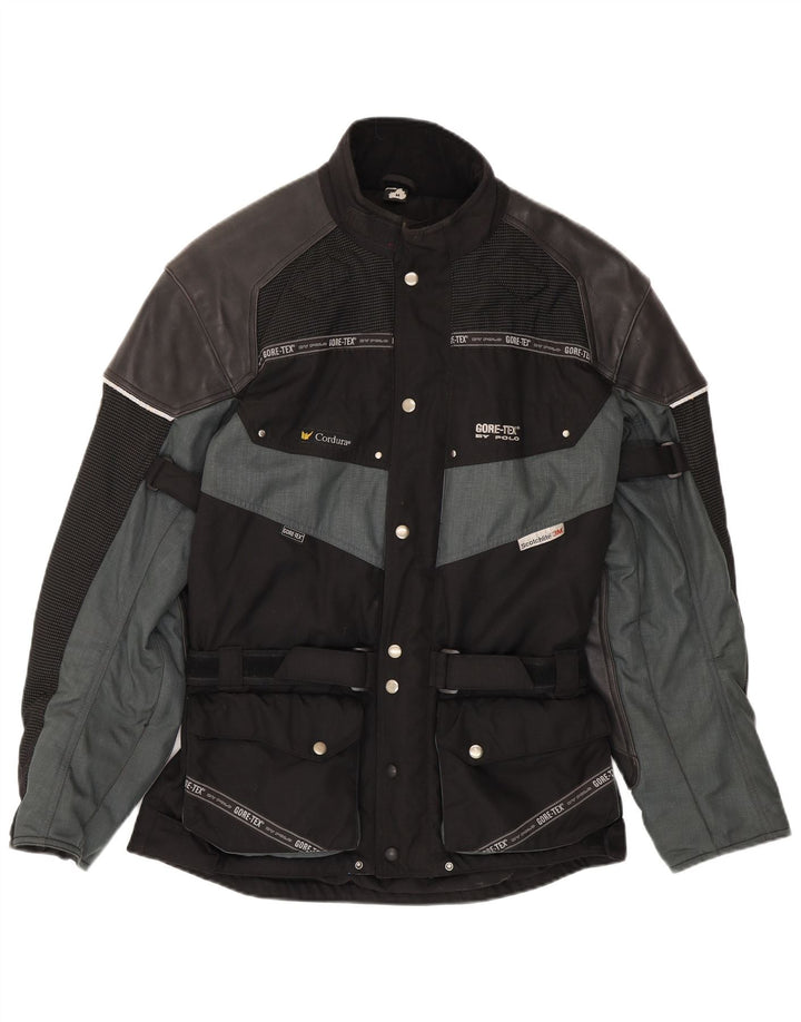 POLO Mens Gore-Tex Racer Jacket UK 38 Medium Black Colourblock Nylon