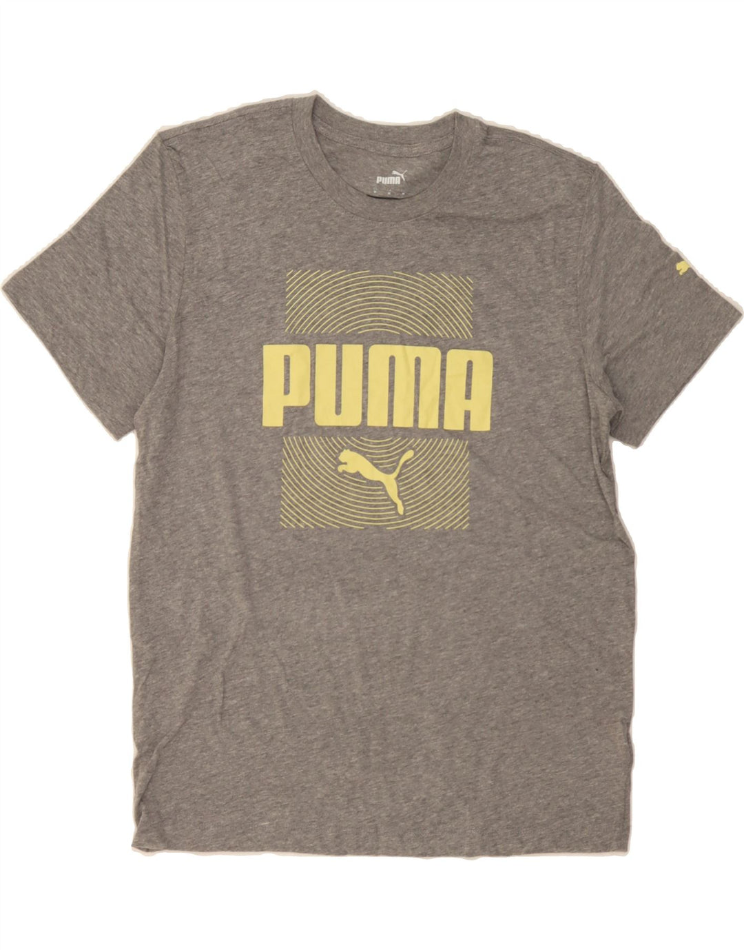 PUMA Mens Graphic T-Shirt Top Medium Grey Cotton Vintage Puma and Second-Hand Puma from Messina Hembry 