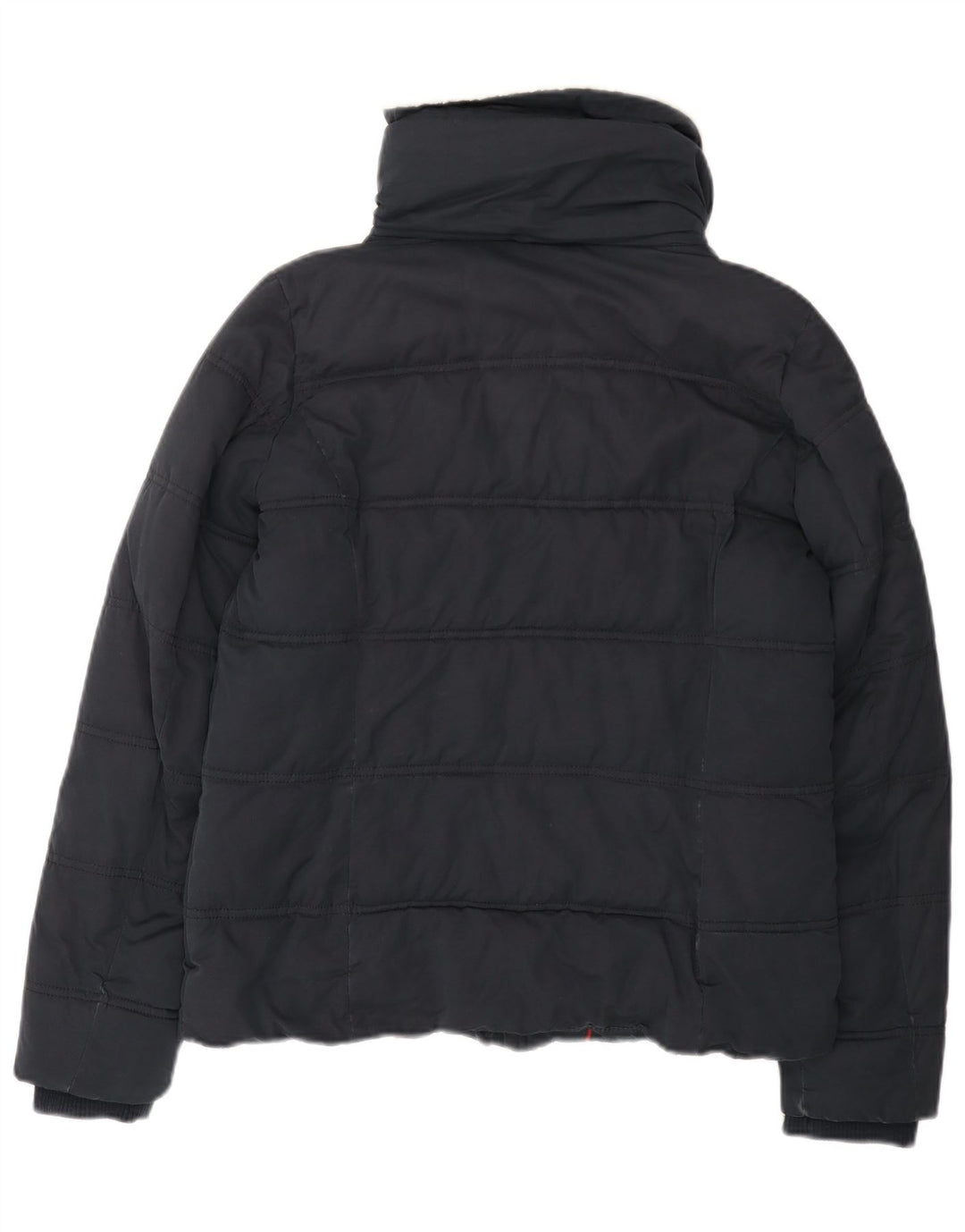 Fat Face Womens Padded Jacket UK 12 Medium Navy Blue Polyester
