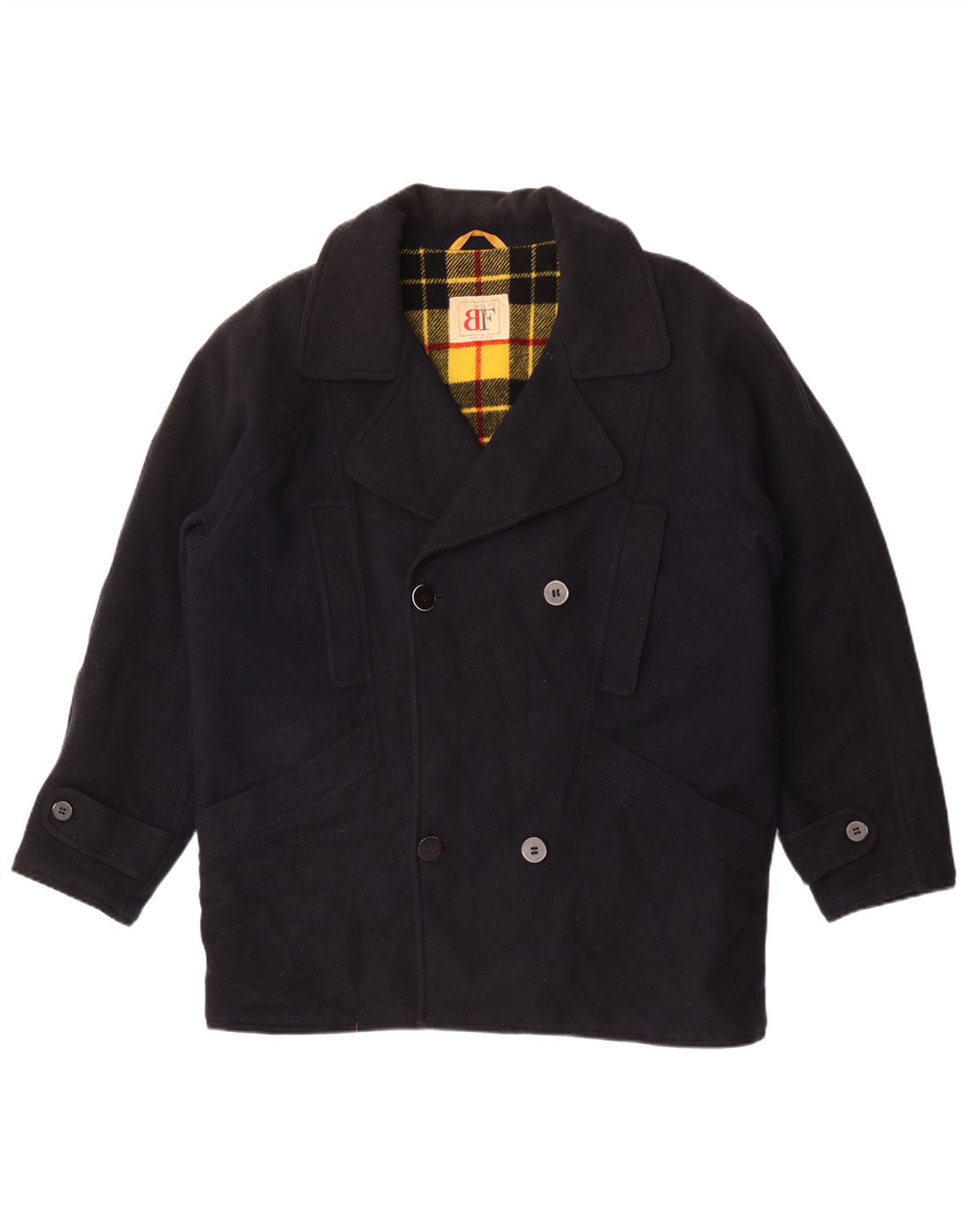 Cappotto ampio da uomo Belfe & Belfe IT 48 medio in lana blu navy