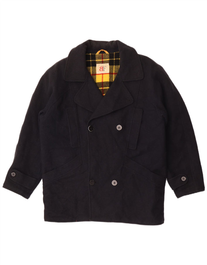 Cappotto ampio da uomo Belfe & Belfe IT 48 medio in lana blu navy