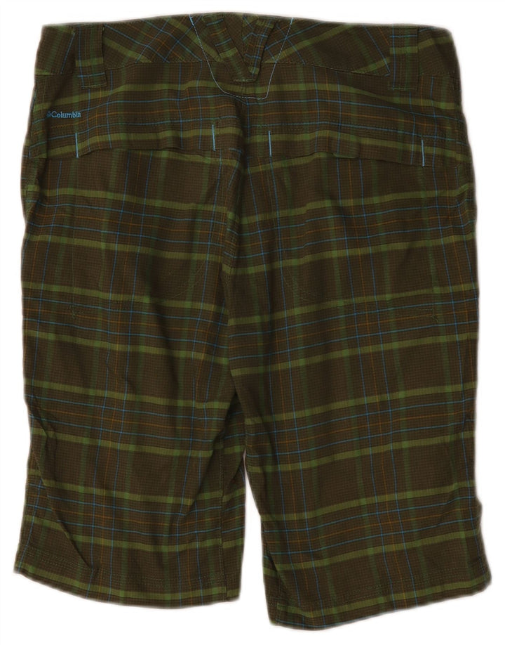 Columbia Womens Omni-Shade Cargo Shorts US 8 Medium W32 Khaki Check