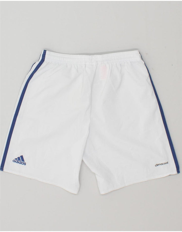 ADIDAS Boys Climacool Sport Shorts 11-12 Years White Polyester Vintage Adidas and Second-Hand Adidas from Messina Hembry 