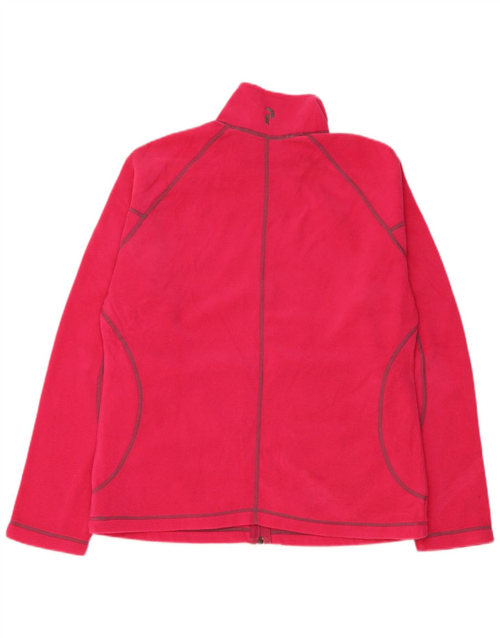 PEAK PERFORMANCE Dame grafisk fleecejakke UK 18 XL Pink Polyester