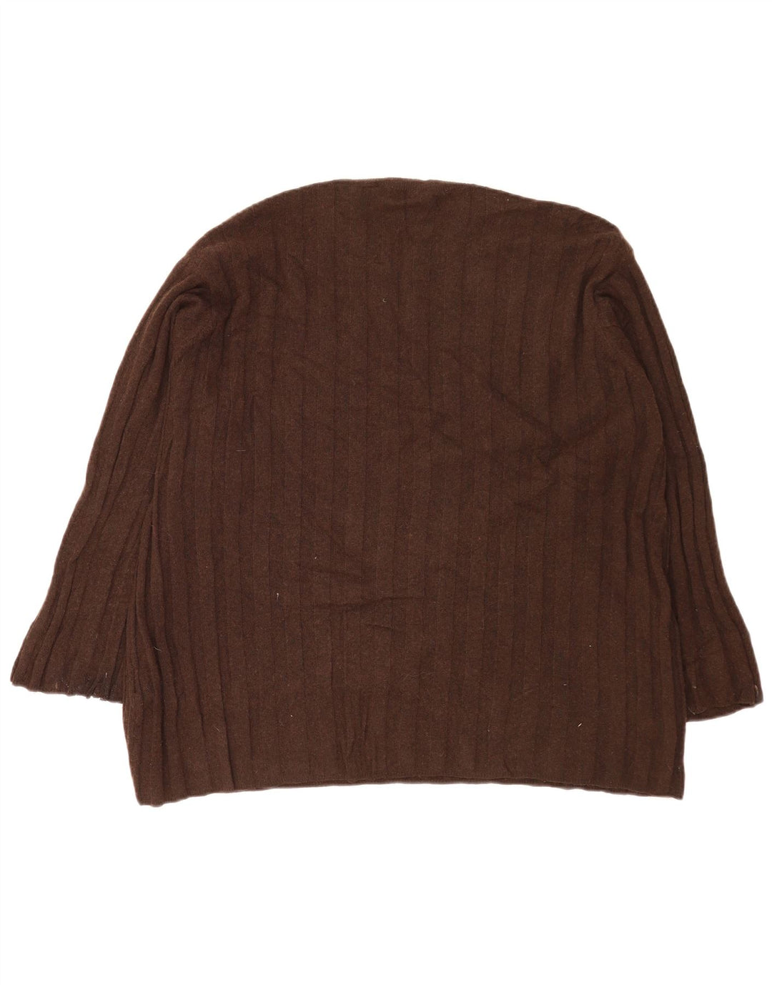 Damski sweter oversize z okrągłym dekoltem Zara UK 14 Średni brązowy poliamid