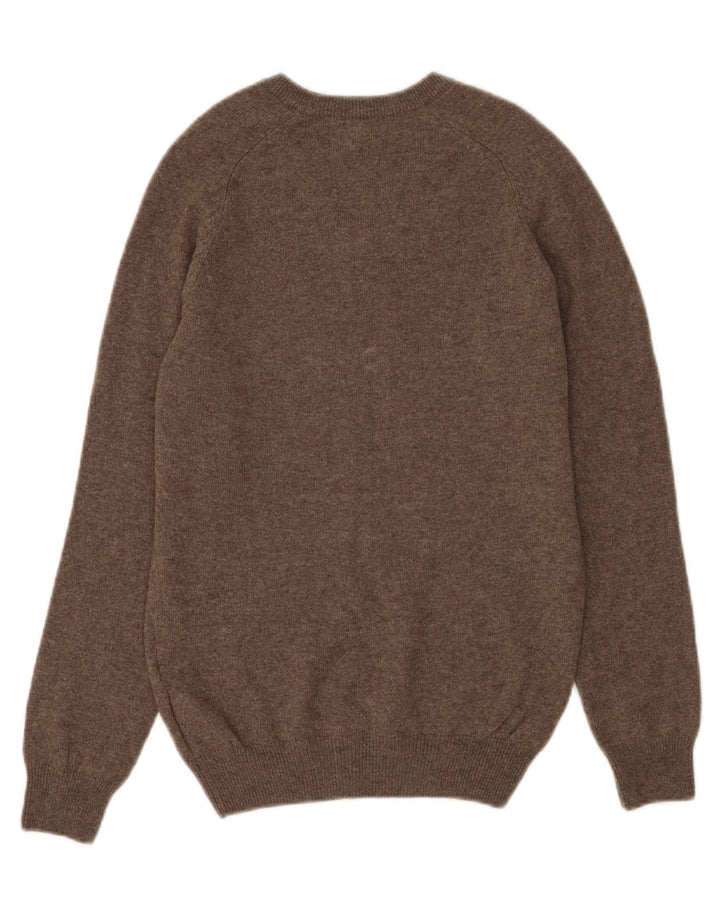 Marks & Spencer Mens Blue Harbour V-Neck Jumper Sweater XS Grey Lambswool