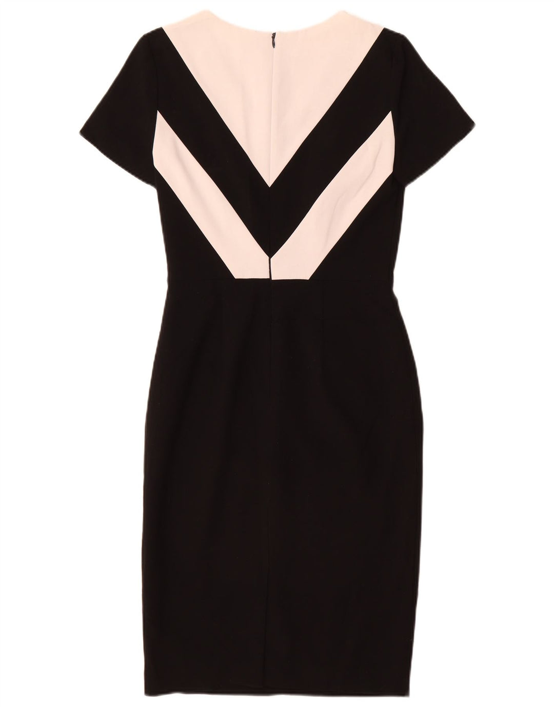 MARKS & SPENCER Womens Sheath Dress UK 8 Small Black Colourblock Polyester