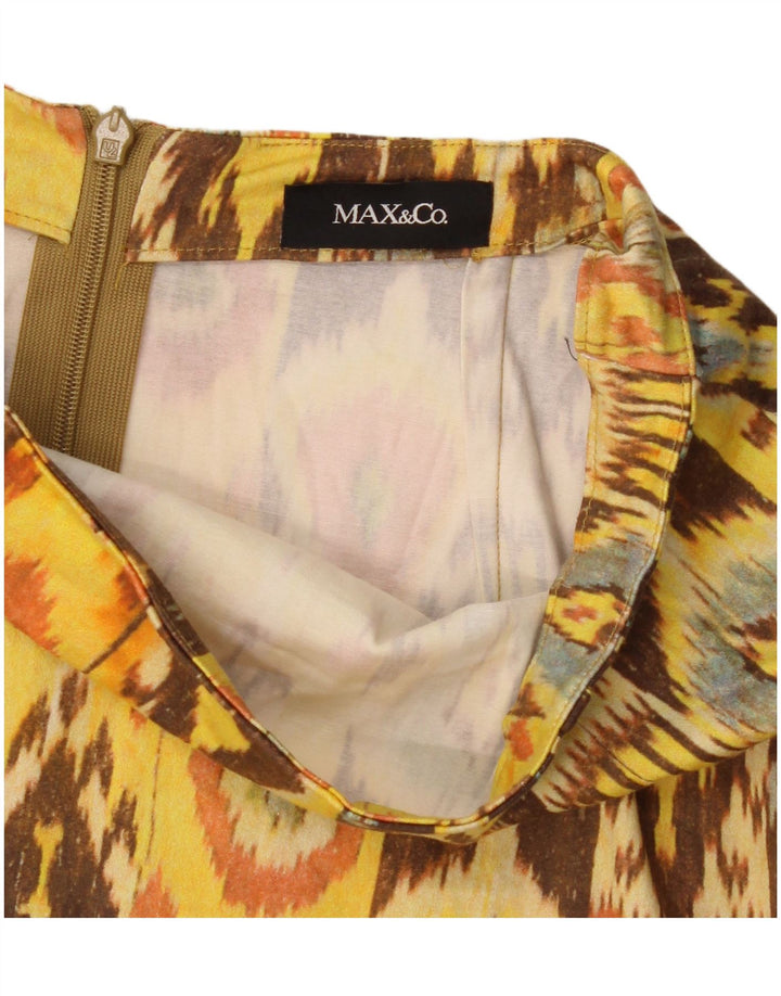 Max & Co. Jupe trapèze W26 pour femme, petit ikat jaune