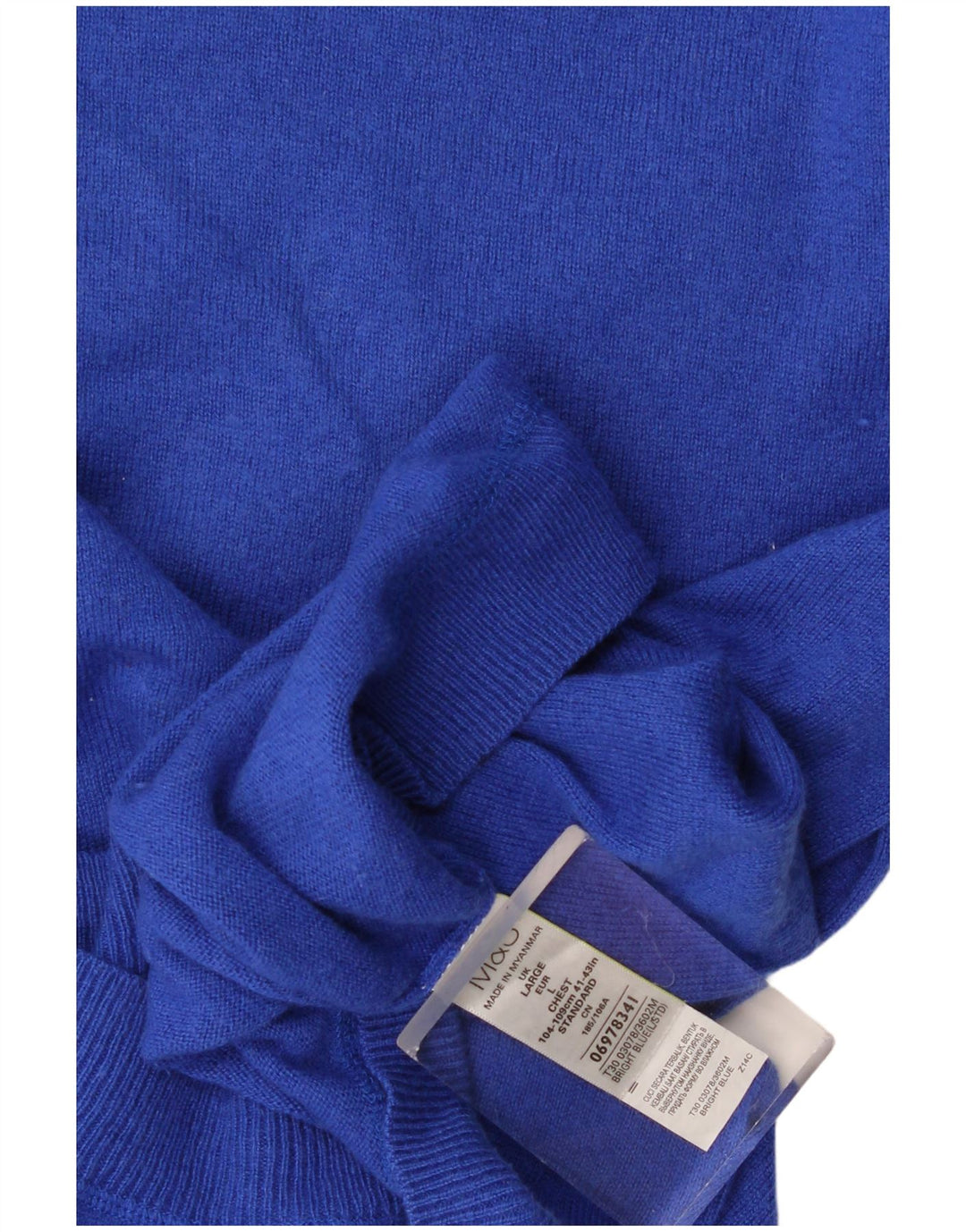Marks & Spencer Mens Crew Neck Jumper Sweater Large Blue Wool