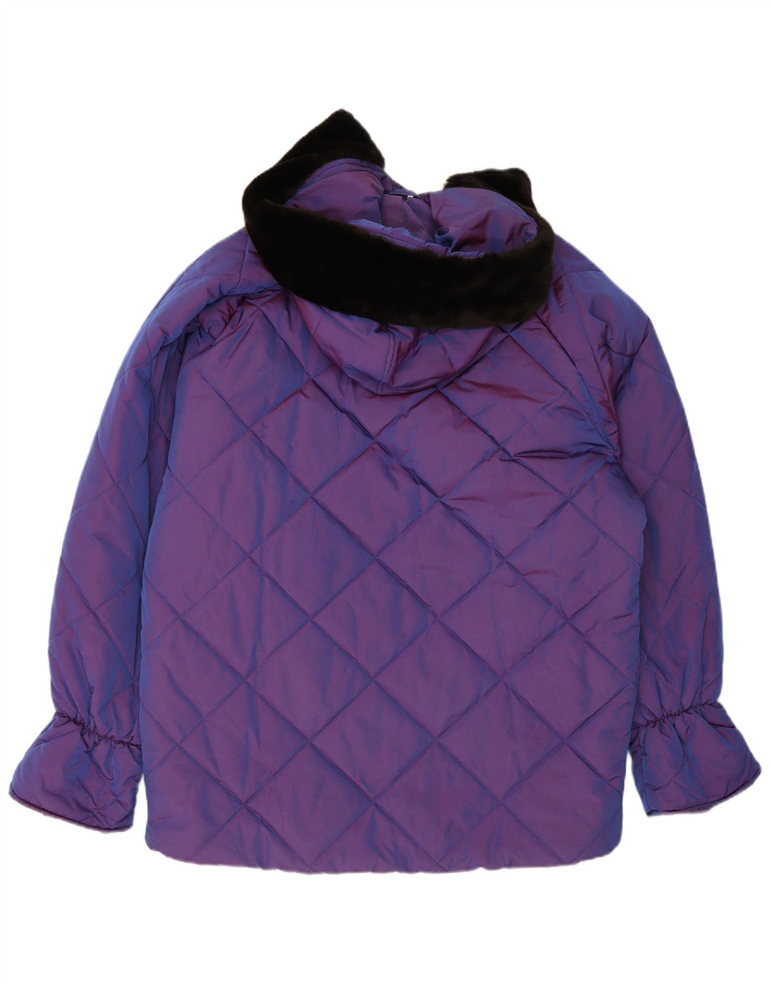 Belfe & Belfe Womens Oversized Hooded Padded Coat IT 44 Medium Purple