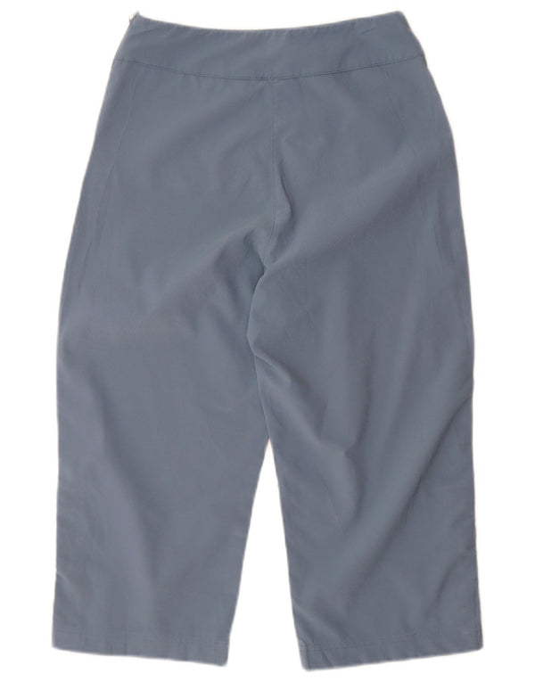 Adidas Damen Capri-Hose mit weitem Bein, UK 10, Größe S, W27, L19, Blau, Polyester