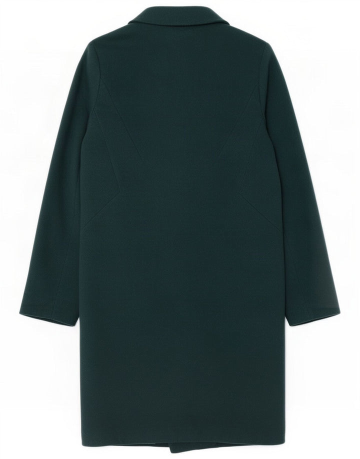 Casaco feminino Oasis com peito duplo UK 10 poliéster verde pequeno