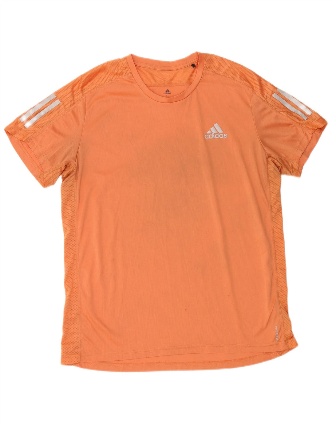 ADIDAS Mens Aeroready T-Shirt Top Large Orange Polyester