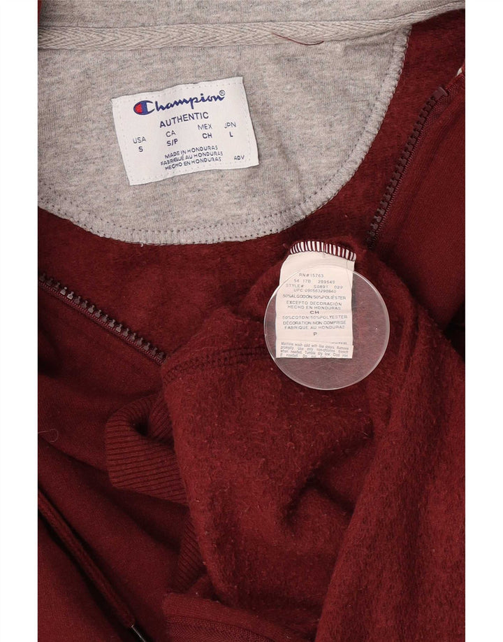 Champion Herre hættetrøje med lynlås lille rødbrun bomuld