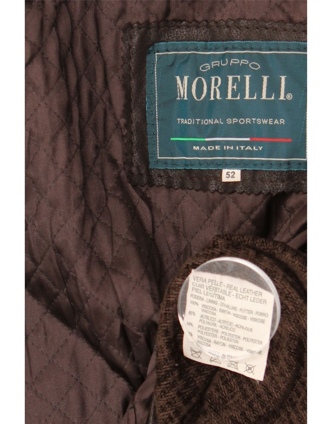 VINTAGE Mens Leather Jacket IT 52 XL Brown Leather