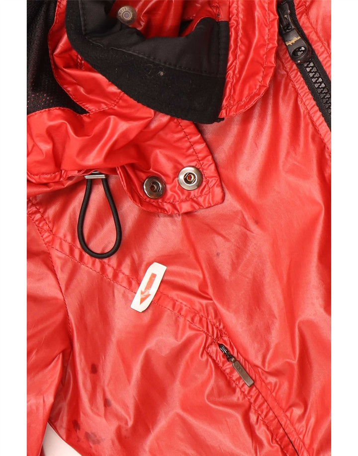 Refrigiwear Veste de pluie à capuche pour femme IT 38 XS Rouge Polyester