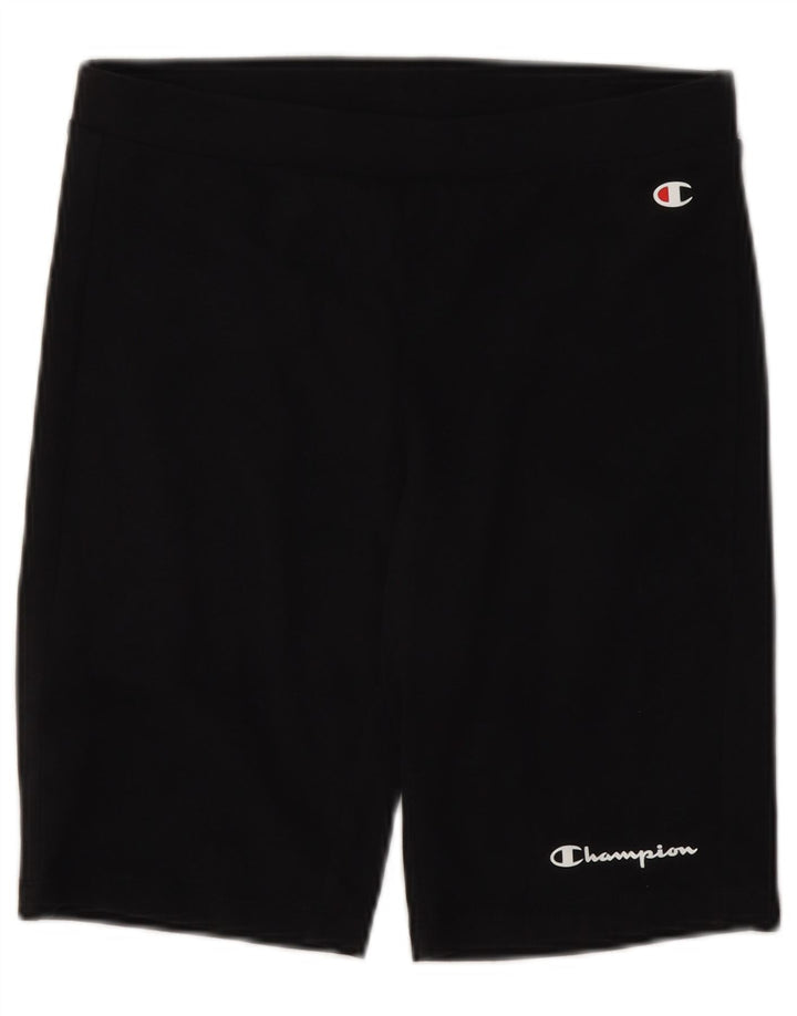 Champion Womens Sport Shorts UK 14 Medium Black Cotton