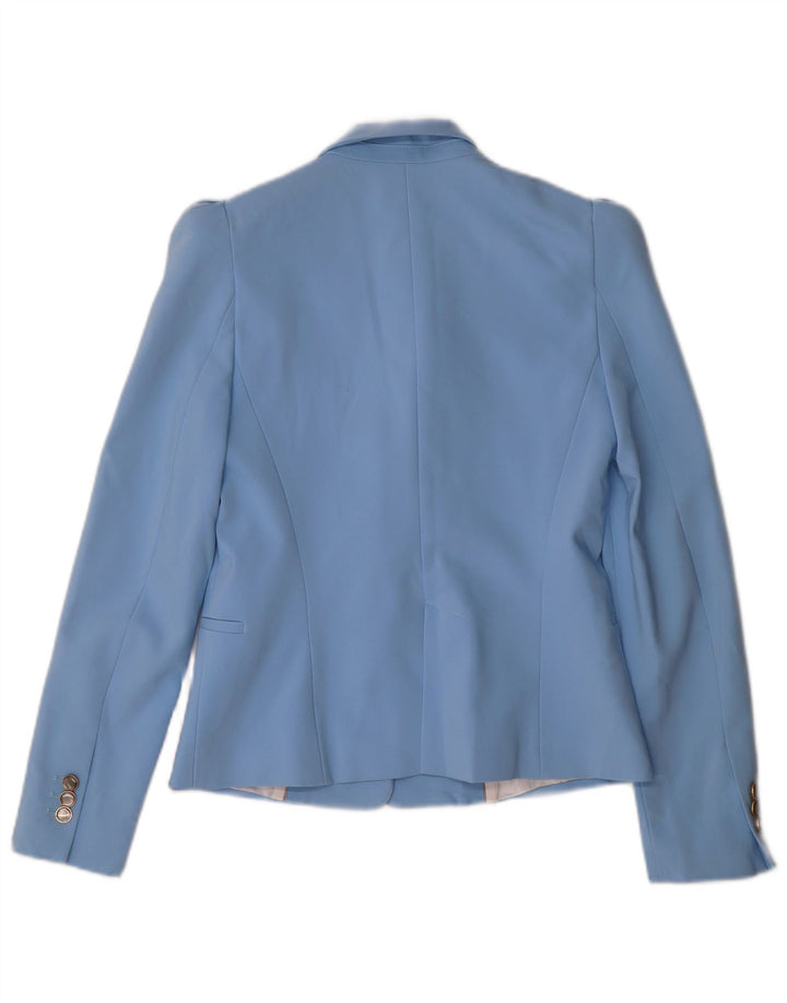 Zara Γυναικείο Μπουφάν 1 Κουμπί Blazer UK 10 Small Blue Polyester