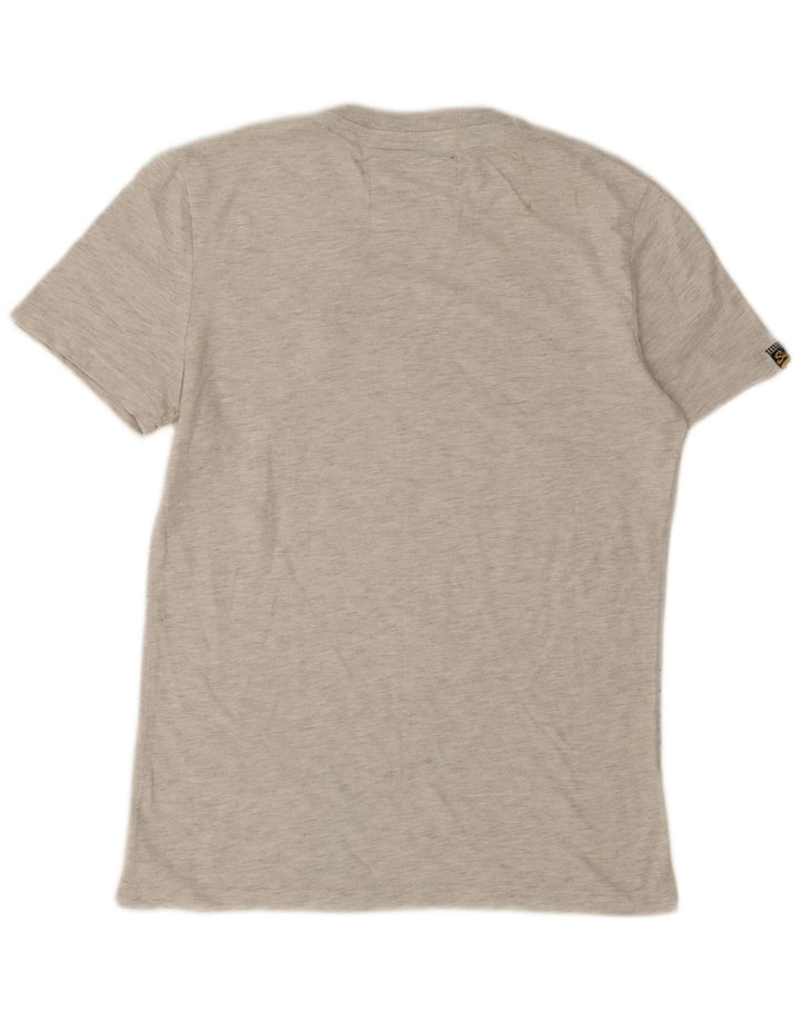 Superdry Mens Graphic T-Shirt Top Medium Grey Cotton
