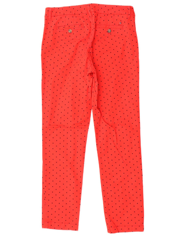Tommy Hilfiger Γυναικείο Slim παντελόνι Chino US 6 Medium W32 L29 Red Spotted