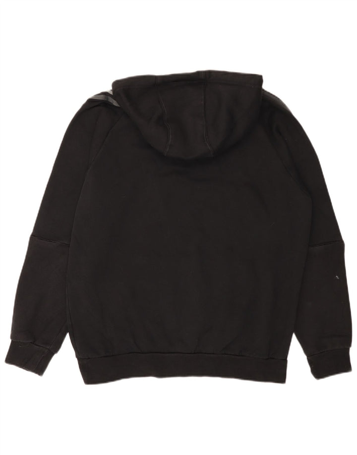 ADIDAS Mens Hoodie Jumper Medium Black Cotton