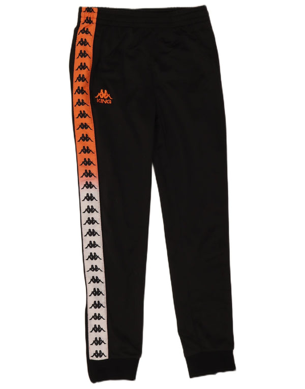 Kappa Mens Graphic Tracksuit Trousers Joggers Small Black Colourblock