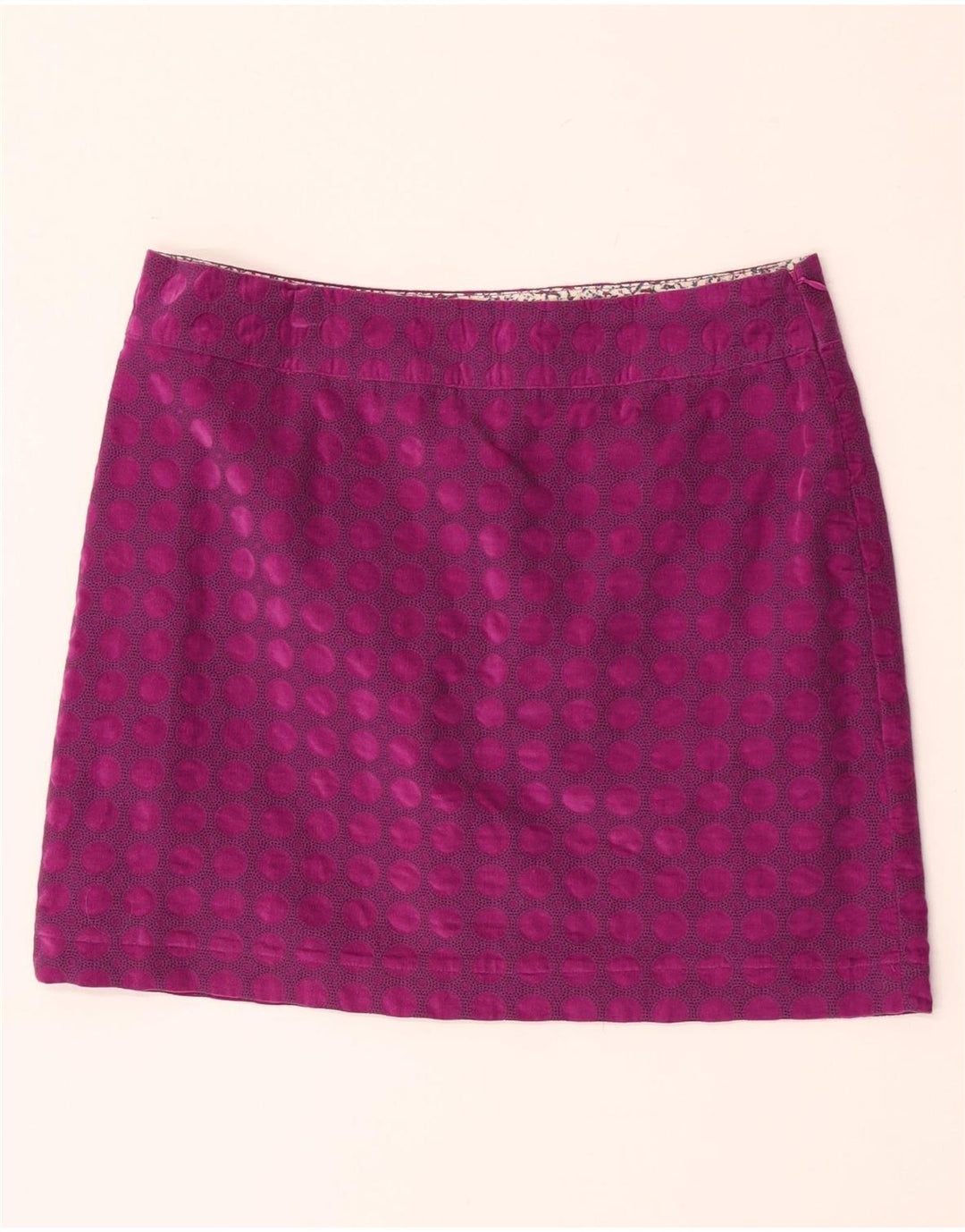 White Stuff Womens Mini Skirt UK 12 Medium W32 Purple Geometric Cotton