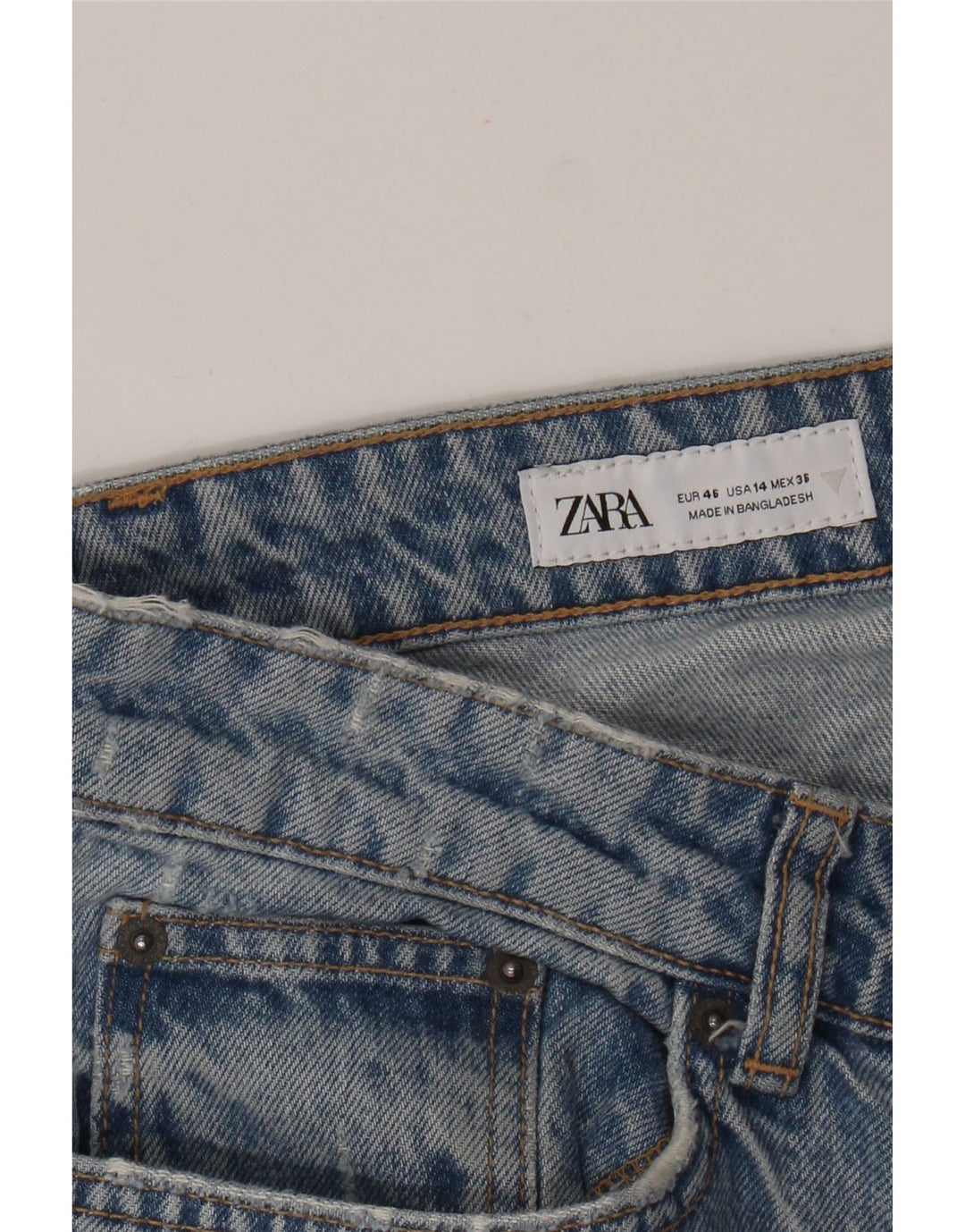 Zara Womens Straight Jeans EU 46 XL W36 L29 Blue
