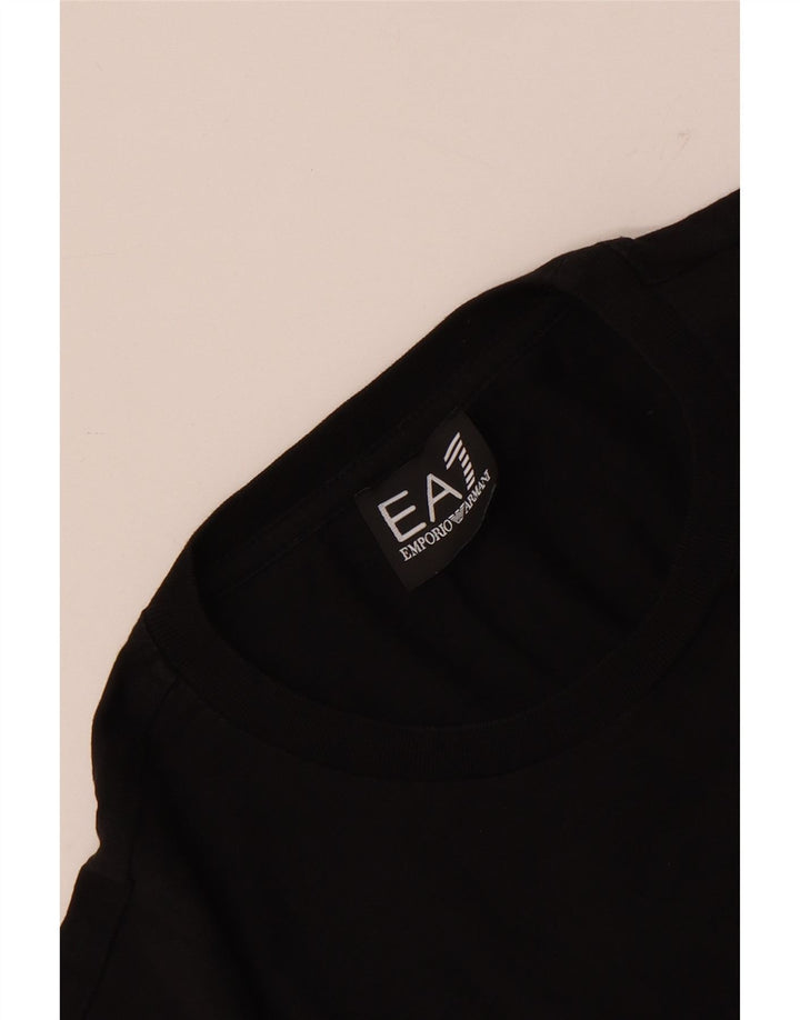 Emporio Armani Mens Graphic T-Shirt Top Medium Black