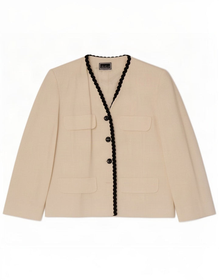 Luisa Spagnoli Damen 3-Knopf-Blazerjacke IT 46 Large Off White
