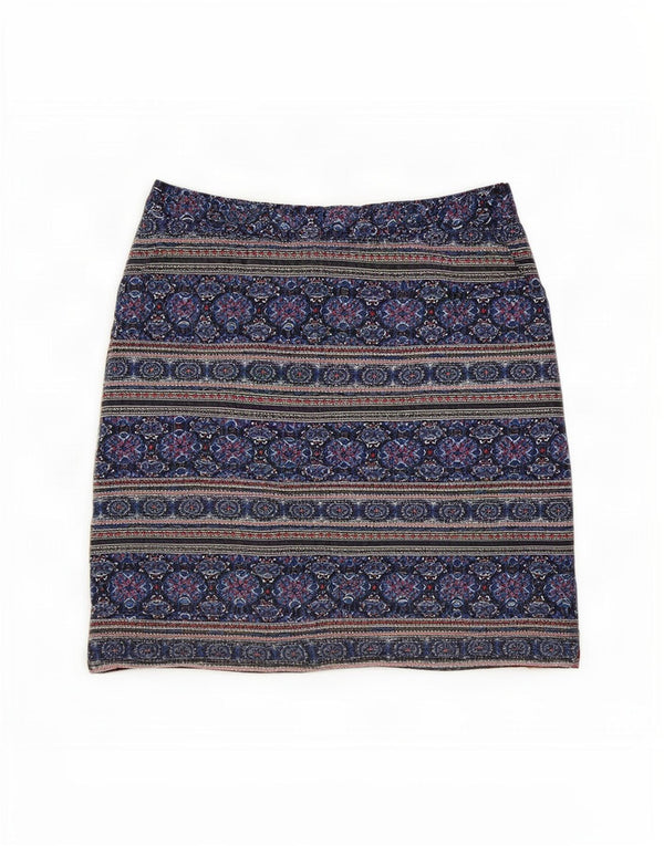 White Stuff Γυναικεία Μίνι Φούστα UK 10 Small W30 Blue Geometric Polyester