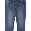 Avirex Herren-Crop-Jeans W40 L27 Blaue Baumwolle
