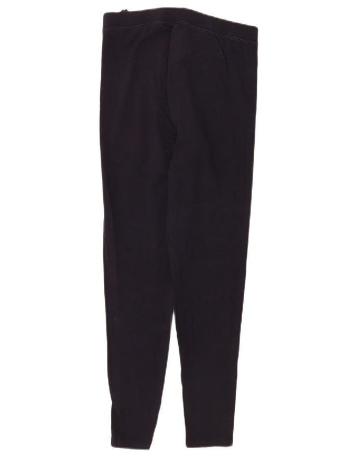 Marks & Spencer Womens Crop Leggings UK 10 Small Navy Blue Cotton