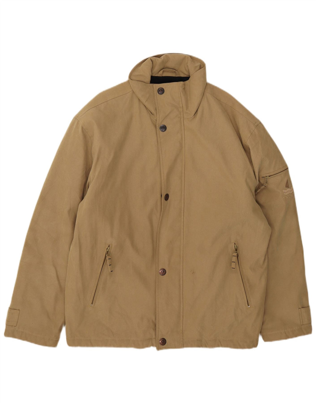 Navigare Mens Windbreaker Jacket UK 42 XL Beige Polyester