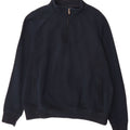 Marks & Spencer Sweat-shirt 1/4 zippé coupe classique pour homme Bleu marine moyen