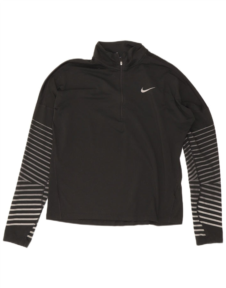 Nike Dame Dri Fit Oversized Pullover Træningsdragt Top UK 14 Medium Sort