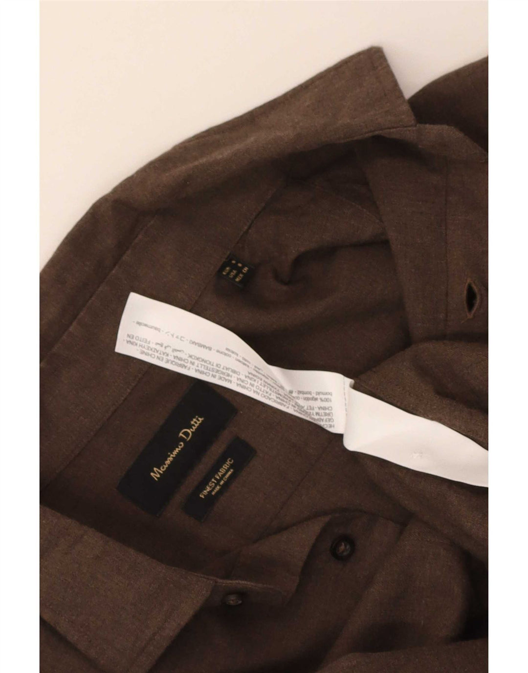 Massimo Dutti Chemise Homme Petit Marron Coton