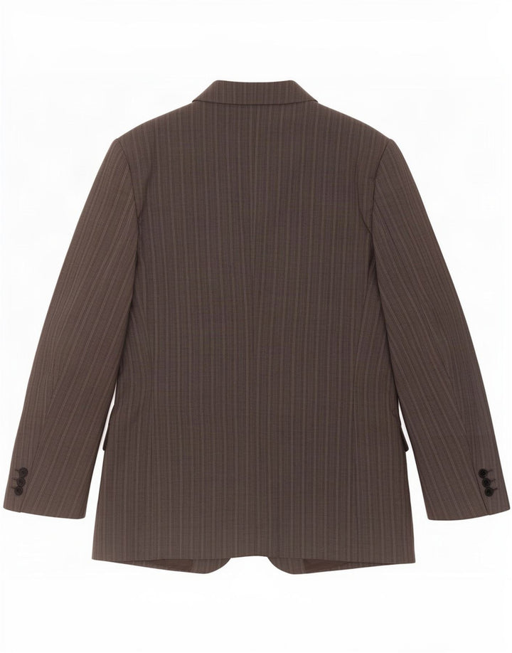 Jaqueta Blazer Masculina Ferre com 3 Botões IT 48 Viscose Risca de Giz Cinza Médio