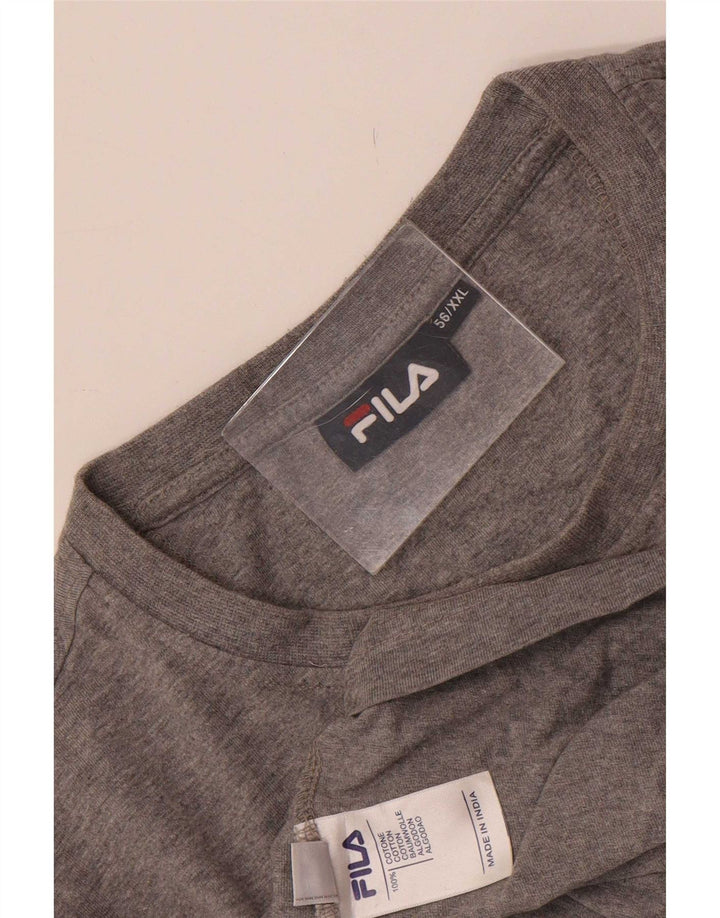 Fila Herren T-Shirt Top IT 56 2XL Grau meliert