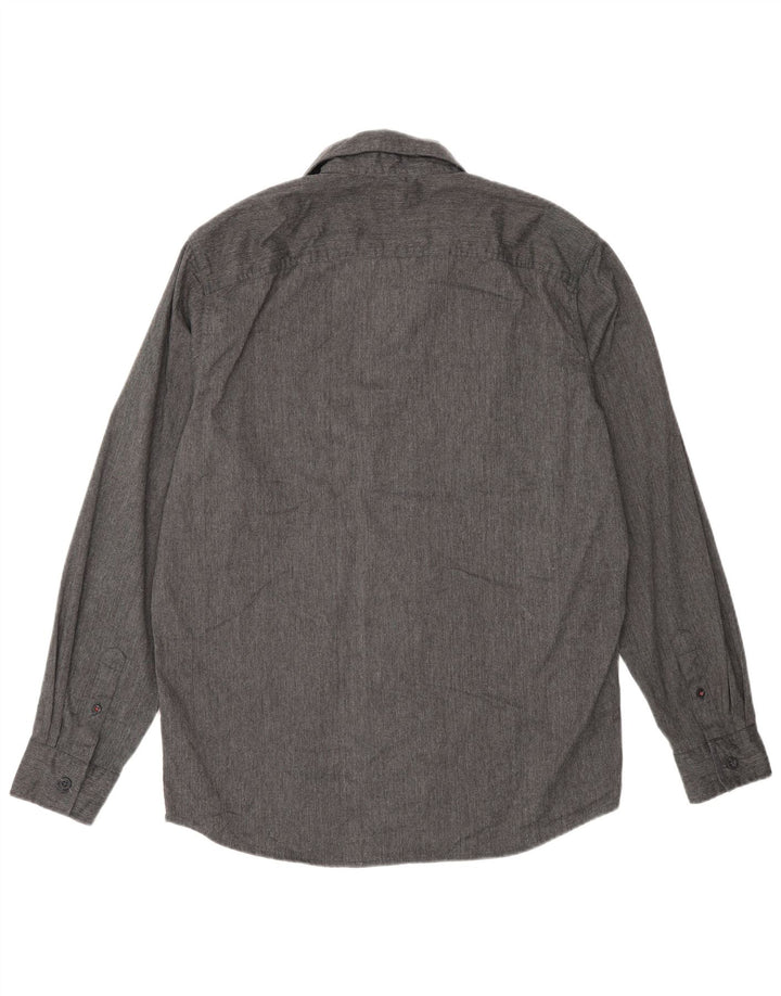 Wrangler Herrenhemd aus mittelgrauer Baumwolle