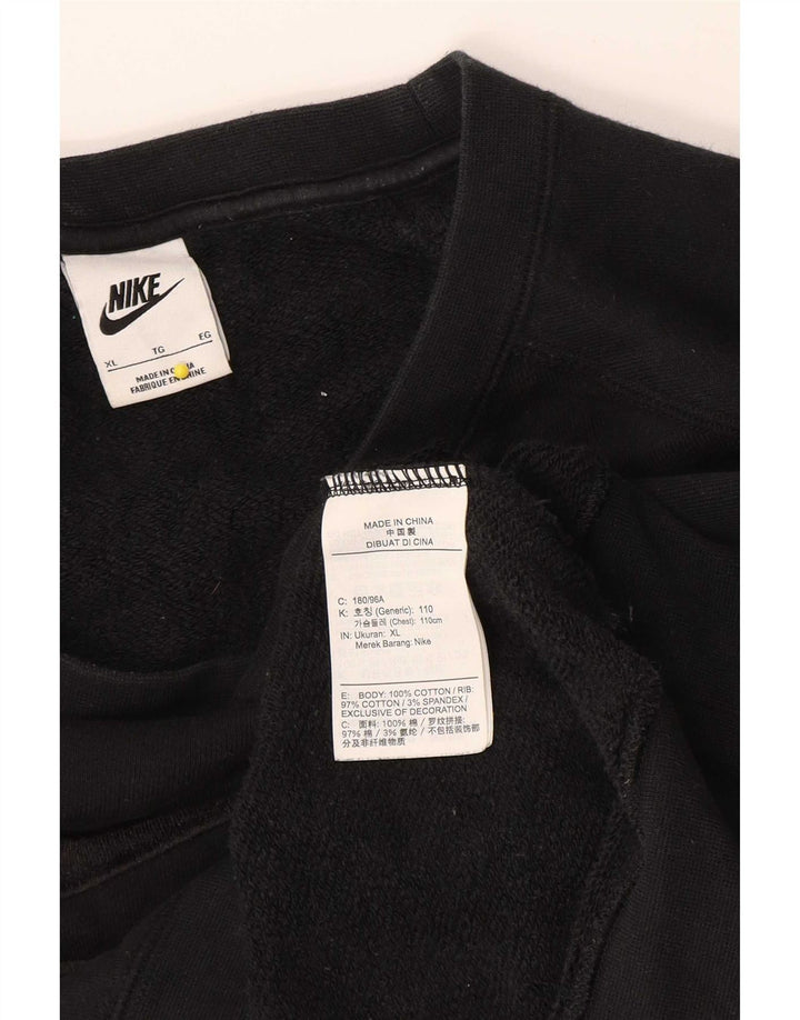 Felpa grafica da uomo Nike Felpa XL in cotone nero