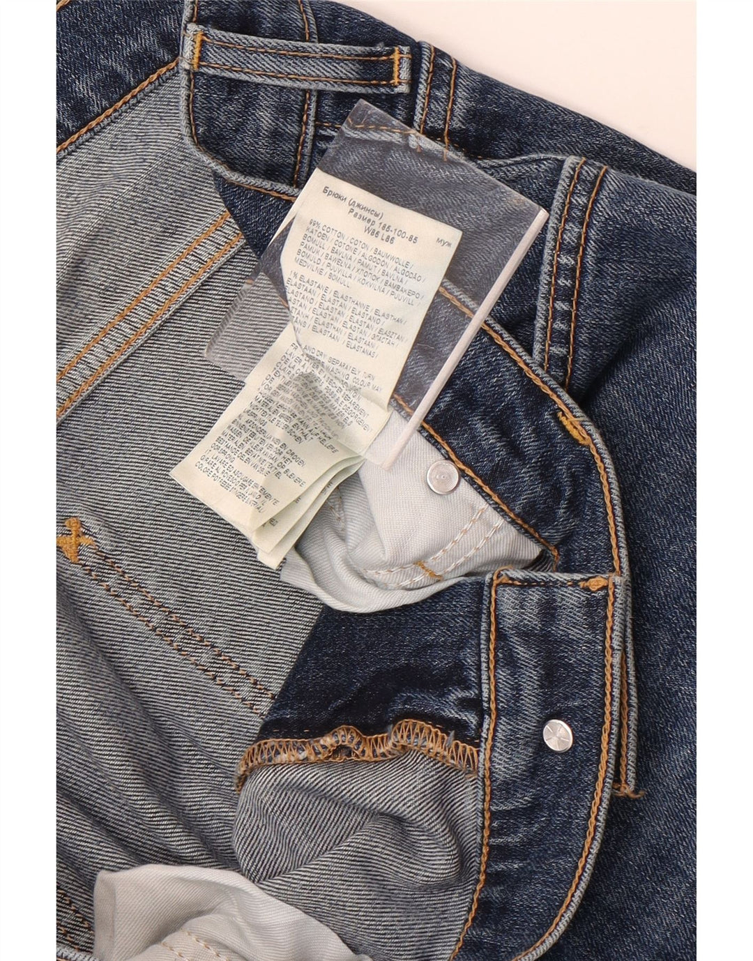 Lee Herre Rider Slim Jeans W34 L28 Blå Bomuld