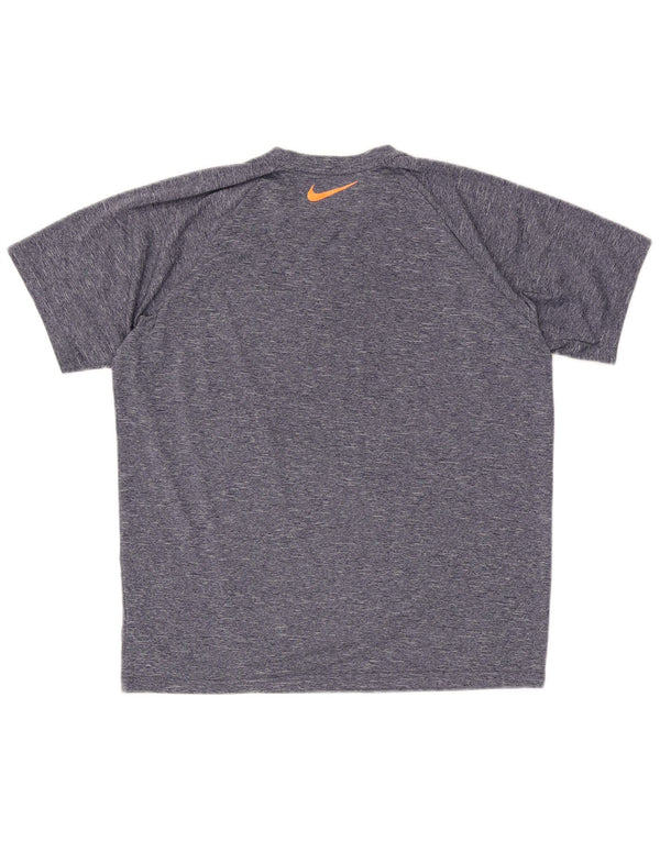 Nike Mens Dri Fit Graphic T-Shirt Top Medium Navy Blue Flecked