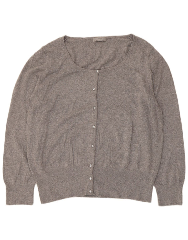 MARKS & SPENCER Dame cardigan sweater UK 26/28 5XL Grå Viscose